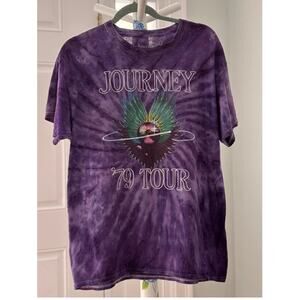 Journey Tie-Dye Purple T-Shirt Scarab Graphic Multi-Color Unisex L